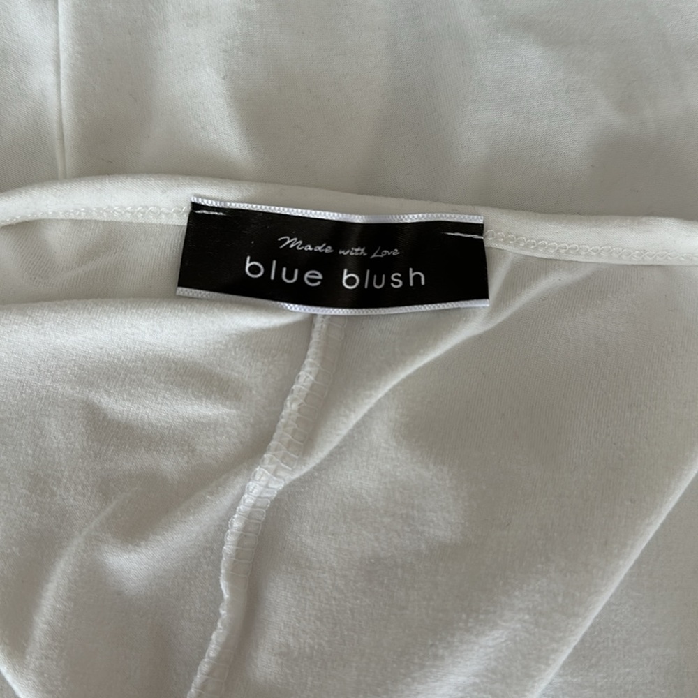 Blue Blush White Cropped T-Shirt - Picture 5 of 5